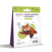 Кристальная ( алмазная) мозаика  " ФРЕЯ" ALVM- 107 магнит " Красная панда" 11. 5 х 9. 5 см — фото 2