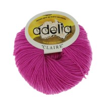 Пряжа ADELIA " CLAIRE" 50% шерсть, 50% акрил 10 * 50г 138 м №206 яр. сиренево- розовый. Цена за упаковку 10 шт — фото 1