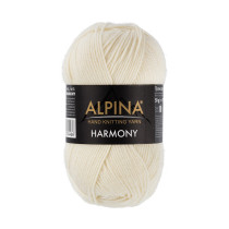 Пряжа ALPINA "HARMONY" 100% мериносовая шерсть 10 * 50г 175 м №01 белый. Цена за упаковку 10 шт — фото 1