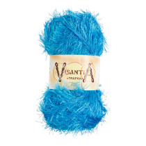 Пряжа VISANTIA " TRAFKA" 100% полиэстер 5 * 100 г 150 м №0003 яр. голубой. Цена за упаковку 5 шт — фото 1