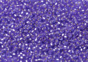 Бисер Япония MIYUKI Seed Beads 15/0 5г 1654 окрашенный фиолетовый полуматовый серебряная линия внутри — фото 1