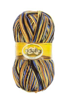 Пряжа ADELIA "ZENA" 100% акрил 5 * 100 г 308 м №45 желтый-оранжевый-серый-голубой. Цена за упаковку 5 шт. — фото 1
