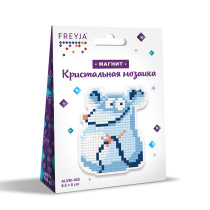 Кристальная ( алмазная) мозаика  " ФРЕЯ" ALVM- 003 магнит " Мышонок" 6. 5 х 8 см — фото 2