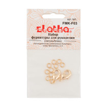 " Zlatka" Набор фурнитуры FMK- F03 12 шт 02 под золото — фото 2