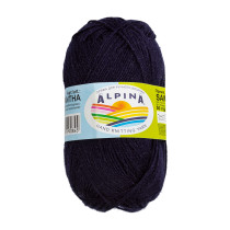 Пряжа ALPINA " SAMANTHA" 75% вискоза, 25% полиэстер 10 * 50г 160 м №07 т. синий. Цена за упаковку 10 шт — фото 1
