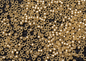 Бисер Япония MIYUKI Seed Beads 15/0 100г 1902 полуматовое золото серебряная линия внутри — фото 2
