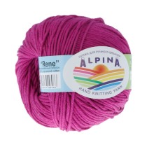 Пряжа ALPINA " RENE" 100% мерсеризованный хлопок 10 * 50г 105 м №1042 яр. сиреневый. Цена за упаковку 10 шт — фото 2
