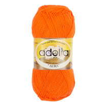 Пряжа ADELIA " AURA" 100% акрил 10 * 50г 250 м №119 неон. оранжевый. Цена за упаковку 10 шт — фото 1