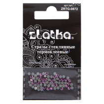 Страз клеевой " Zlatka" ZRTG- 0872 SS08 цветные 2. 4 мм стекло 72 шт в пакете с картонным еврослотом №26 сиреневый ( Amethyst)  — фото 1