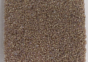 Бисер Япония MIYUKI Seed Beads 15/0 5г 1837 дымчатый аметист радужный игристый серо-коричневая линия внутри — фото 4