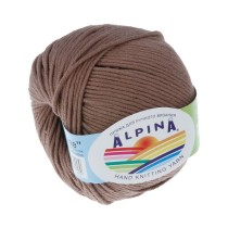 Пряжа ALPINA " RENE" 100% мерсеризованный хлопок 10 * 50г 105 м №223 св. коричневый. Цена за упаковку 10 шт — фото 1