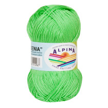 Пряжа ALPINA " XENIA" 100% мерсеризованный хлопок 10 * 50г 240 м №082 яр. зеленый. Цена за упаковку 10 шт — фото 1