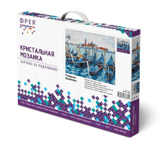 Кристальная ( алмазная) мозаика  " ФРЕЯ" ALPD- 059 на подрамнике " Гондолы" 40 х 30 см — фото 2