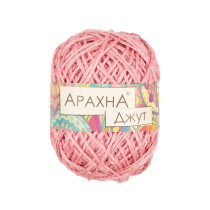 Пряжа ARACHNA "Jute" 100% джут 5 * 100 г ± 10 г 90 м № 018 св.розовый. Цена за упаковку 5 шт — фото 1