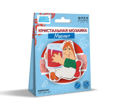 Кристальная ( алмазная) мозаика  " ФРЕЯ" CMF- ALVM- 097 магнит " Карлсон" 10 х 10 см — фото 2