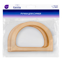 " Gamma" HA- 35 Ручки для сумки 13. 7 х 9. 6 см 2 шт. №01 светлое дерево — фото 2