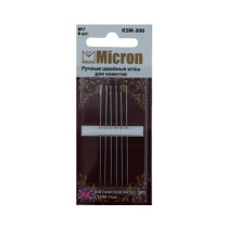 Иглы для шитья ручные " Micron" KSM- 300 набор для наметки 6 шт. в блистере 7 — фото 1