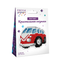 Кристальная ( алмазная) мозаика  " ФРЕЯ" ALVM- 034 магнит " Автобус" 8. 5 х 6. 5 см — фото 2