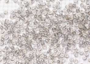 Бисер Япония MIYUKI Seed Beads 15/0 100г 1881 серебро серое золото прозрачный блестящий — фото 2