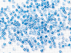 Бисер Япония MIYUKI Delica цилиндр 11/0 50 г DB-0920 игристый cerulean blue с цветной линией кристалл — фото 3