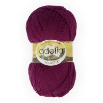 Пряжа ADELIA " MARCUS" 60% полиэстер, 40% шерсть 5 * 100 г 375 м №17 фиолетовый. Цена за упаковку 5 шт — фото 1