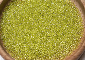 Бисер Япония MIYUKI Seed Beads 15/0 5г 0014 шартрез серебряная линия внутри — фото 5