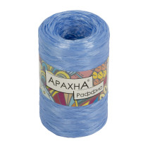 Пряжа ARACHNA " Raffia" 100% полипропилен 5 * 50г ± 10 г 200 м №27 т. голубой. Цена за упаковку 5 шт — фото 1