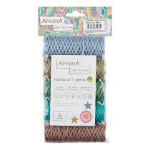 Пряжа ARACHNA "Jute" Ассорти 100% джут 5 х 30 г 27 м № 09. Цена за упаковку 5 шт — фото 1
