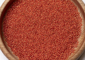 Бисер Япония MIYUKI Seed Beads 15/0 5г 0009 мандарин серебряная линия внутри — фото 5