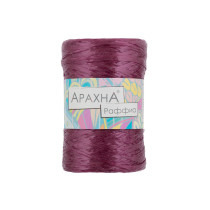 Пряжа ARACHNA " Raffia" 100% полипропилен 5 * 50г ± 10 г 200 м №48 т. вишневый. Цена за упаковку 5 шт — фото 1