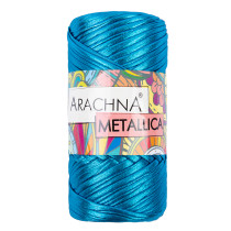 Пряжа ARACHNA " METALLICA" 100% полиэстер 4 * 115 г ± 10 г 50 м №07 бирюзовый. Цена за упаковку 4 шт — фото 1