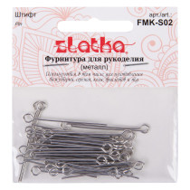 " Zlatka" Штифт FMK- S02 30 мм 50 шт 03 под античное серебро — фото 2