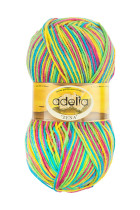 Пряжа ADELIA "ZENA" 100% акрил 5 * 100 г 308 м №93 яр.розовый-желтый-голубой-зеленый. Цена за упаковку 5 шт. — фото 1