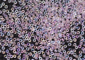Бисер Япония MIYUKI Seed Beads 15/0 100г 0266 розовый прозрачный радужный — фото 2