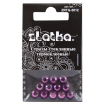 Страз клеевой " Zlatka" ZRTG- 3012 SS30 цветные 6. 5 мм стекло 12 шт в пакете с картонным еврослотом №26 сиреневый ( Amethyst)  — фото 1