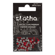 Страз клеевой " Zlatka" ZRTG- 1272 SS12 цветные 3. 2 мм стекло 72 шт в пакете с картонным еврослотом №20 св. красный ( Light Siam)  — фото 1