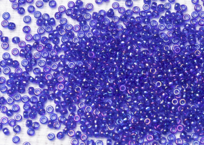 Бисер Япония MIYUKI Seed Beads 15/0 100г 0177 кобальт прозрачный радужный — фото 1