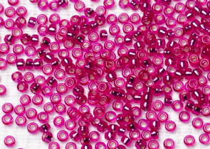 Бисер Япония MIYUKI Seed Beads 15/0 5г 1436 окрашенный малина серебряная линия внутри — фото 2