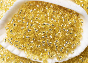 Бисер Чехия круглый 10/0 500г 78181 жёлтый — фото 3