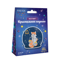 Кристальная ( алмазная) мозаика  " ФРЕЯ" ALVM- 062 магнит " Знаки зодиака. Весы" 9 х 9 см — фото 2