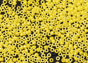 Бисер Япония MIYUKI Seed Beads 15/0 100г 0472 жёлтый непрозрачный радужный — фото 2