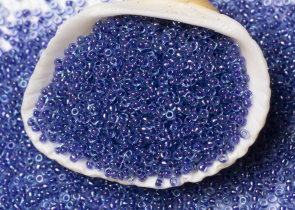 Бисер Япония MIYUKI Seed Beads 15/0 100г 1827 аква блестящий игристый фиолетовая линия внутри — фото 3