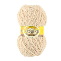 Пряжа ADELIA " SOFIA" 100% полиэстер 10 * 50г 90 м №33 св. бежевый. Цена за упаковку 10 шт — фото 1