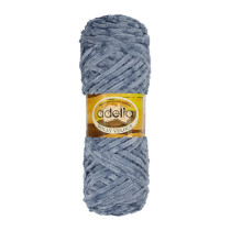 Пряжа ADELIA " DOLLY VELOUR" 100% микрополиэстер 5 * 100 г 93 м №40 голубой. Цена за упаковку 5 шт — фото 1