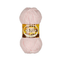 Пряжа ADELIA " KISS" 100% полиэстер 10 * 50г 145 м №05 св. розовый. Цена за упаковку 10 шт — фото 1