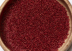 Бисер Япония MIYUKI Seed Beads 15/0 100г 1434 окрашенный тёмно-жженый апельсин серебряная линия внутри — фото 5