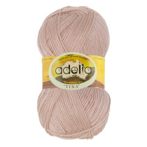 Пряжа ADELIA "TINA" 100% акрил 5 * 100 г 308 м №081 св.бежевый. Цена за упаковку 5 шт — фото 1