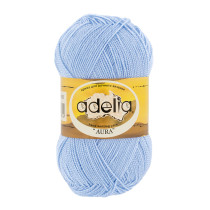 Пряжа ADELIA " AURA" 100% акрил 10 * 50г 250 м №080 св. голубой. Цена за упаковку 10 шт — фото 1
