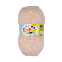 Пряжа ALPINA " ALPACA POLLO" 80% альпака, 20% акрил 4 * 50г 125 м 02 св. персиковый. Цена за упаковку 4 шт — фото 1