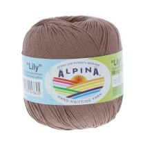 Пряжа ALPINA "LILY" 100% мерсеризованный хлопок 10 * 50г 175 м №223 бл.коричневый. Цена за упаковку 10 шт — фото 2